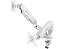 ONKRON G160 White Настольный кронштейн для 2-х мониторов (VESA75/100, 13-32 , 2x8кг)