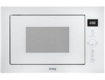 Korting KMI 825 TGW Встраиваемая микроволновая печь 38.8х59.4х37.4 см, 25 л, 900 Вт, белое стекло