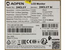 23.8 ЖК монитор Aopen UM.QE1EE.006  24CL1Ybi Black (LCD,1920x1080,D-Sub, HDMI)