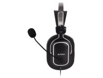 Наушники с микрофоном A4Tech HU-50 Black (шнур 2м, USB, с регулятором громкости)