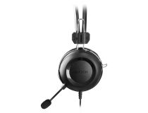 Наушники с микрофоном A4Tech HU-35 Black (шнур 2м, USB, с регулятором громкости)