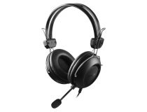 Наушники с микрофоном A4Tech HU-35 Black (шнур 2м, USB, с регулятором громкости)