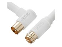 Greenconnect GCR-52342 GCR Кабель 5.0m антенный (коаксиальный) Male F81 резьба , TV M угловой