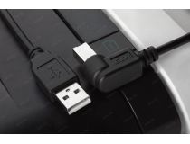 Greenconnect GCR-UPC3M2-BB2S-1.0m Кабель 1.0m USB 2.0, AM/BM угловой, черный, экран, армированный, морозостойкий