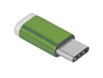 Greenconnect GCR-UC3U2MF-Green Переходник USB Type C на micro USB 2.0, M/F, зелёный