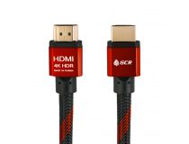 Greenconnect GCR-51490 Кабель 2.0m HDMI версия 2.0, HDR 4:2:2, Ultra HD, 4K BICOLOR нейлон, AL корпус красный