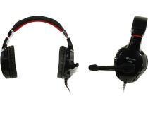 Наушники с микрофоном OKLICK HS-L320G Black-Red  (шнур 1.9м)  359482 