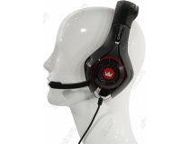 Наушники с микрофоном CROWN Micro CMGH-101T Black&Red (шнур 2.1м, с регулятором громкости)