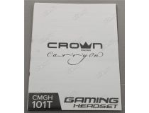 Наушники с микрофоном CROWN Micro CMGH-101T Black&Red (шнур 2.1м, с регулятором громкости)
