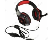 Наушники с микрофоном CROWN Micro CMGH-101T Black&Red (шнур 2.1м, с регулятором громкости)