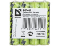 Defender R03-4F, Size AAA , 1.5V, (Zinc-Carbon)  уп. 4 шт  56101 