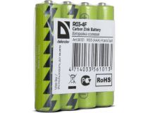 Defender R03-4F, Size AAA , 1.5V, (Zinc-Carbon)  уп. 4 шт  56101 