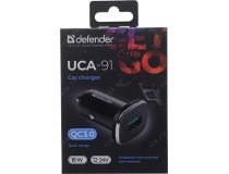 Defender UCA-91 83830 Автомобильное зарядное уст-во USB (Вх.12-24V, Вых.5/9/12V, 18W, USB)