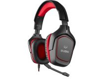 Наушники с микрофоном SVEN AP-G333MV Black-Red (с регулятором громкости, шнур 2.2м)