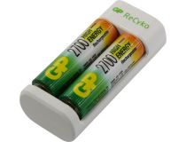 Зарядное уст-во GP GPE211270AAHC-2CRB2 ReCyko (NiMh, AA/AAA) +AAx2шт аккум.