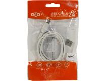 OLTO ACCZ-7015 White  Кабель USB A-- USB-C 1м