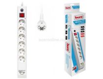 Сетевой фильтр Buro BU-SP3_USB_2A-W  3м (6 розеток+2 USB)