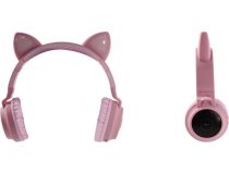 Наушники с микрофоном Hoco W27 Pink (Bluetooth 5.0, microSD)