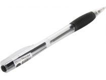 1166182  Шариковая ручка Silwerhof Click grip чёрная (цена за 1шт, уп-ка 50шт)