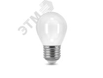 GAUSS 105202205 Лампа светодиодная LED 5 Вт 450 Лм 4100К белая Е27 Шар milky Filament Gauss (105202205)