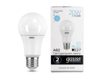 GAUSS 23239 Лампа светодиодная LED 20 Вт 1750 Лм 6500К холодная E27 A60 Elementary Gauss (23239)