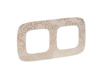 Legrand 754352 Valena ALLURE. Рамка Нарцисс золото . 2-постовая универсальная