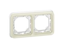 Legrand 69694 Plexo Рамка 2 поста белая + суппорт, гориз.