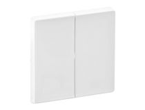 Legrand 755020 Valena LIFE. Лицевая панель для двухклавишного выключателя. Белая