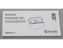 Наушники с микрофоном Bloody M30 TWS White (Bluetooth5.0)
