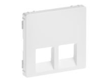 Legrand 755420 Valena LIFE. Лицевая панель для двойных телефонных/информационных розеток. Белая