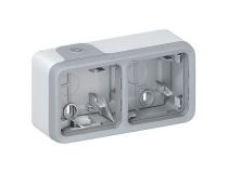 Legrand 069672 Plexo Коробка 2 поста, гориз., серый