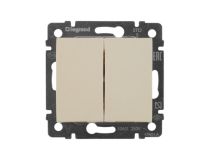 Legrand 695605 VALENA Выключатель двухклавишный в рамку слоновая кость (695605)