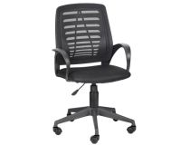 OLSS кресло ИРИС ткань TW-черный/TW-черный мех кач