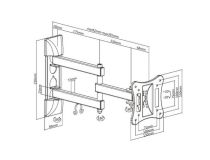 ULTRAMOUNTS UM895 наклонно-поворотный кронштейн (VESA75-100, 13-27 , 15кг)