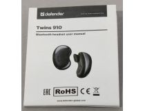 Наушники с микрофоном Defender Twins 910 Bronze (Bluetooth 5.1, с рег. громкости) 63911 