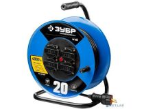 Зубр 55079-30 КГ 325 удлинитель на катушке, 30 м, 4000 Вт, 4 гнезда, IP44, КГ 3х2,5 кв мм, ЗУБР Профессионал