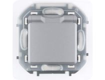 Legrand 673742 Розетка 2К+З IP 44 с откидной крышкой и шторками немецкий стандарт 16 А 250 В~ INSPIRIA алюминий