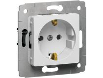 Legrand 773621 CARIVA Розетка с заземлением со шторками в рамку белая (773621)