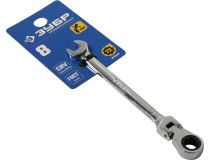 ЗУБР 27101-08 Комбинированный гаечный ключ трещоточный шарнирный (8мм)