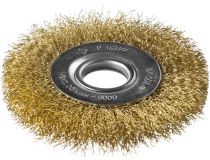 Зубр 35187-100_z01 ЗУБР ПРОФЕССИОНАЛ . Щетка диск для УШМ, витая стальная латунированная проволока 0,3мм, 100х22мм