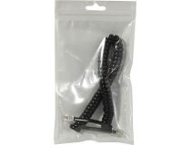 Кaбель для телефонной трубки чёрный (4P4C)