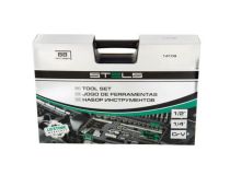 STELS Набор инструментов, 1/2 , 1/4 , CRV, пластиковый кейс 88 предм./, 14109