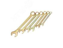 12-5841-2 Набор ключей комбинированных REXANT (8, 10, 12, 13, 14, 17 мм), 6 шт., желтый цинк