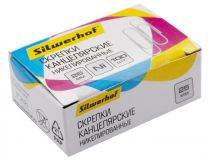 Скрепки Silwerhof никель 25мм (упак.:100шт) картонная коробка