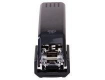 Степлер настольный Deli E0467BLACK Pro 24/6 26/6 (30листов) встроенный антистеплер черный 100скоб закрытый/открытый