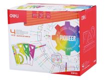 Набор для чертежей Deli EG00602 корпус ассорти в компл.:линейка 15см/прямоуг.2шт