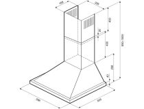 КА-00001967 Вытяжка каминная Krona Bella Retro 600 PB черный управление: кнопочное (1 мотор)
