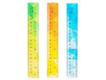 Линейка Deli EH650 пластик дл.20см ассорти гибкая/двухсторонняя шкала