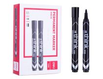 Маркер перманентный Deli EU10020 Think круглый пиш. наконечник 1.5мм черный