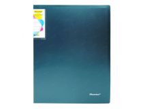 Папка на 4-х кольцах Silwerhof Perlen 271958-75 A4 1мм кор.38мм внутр. с вставкой зеленый металлик